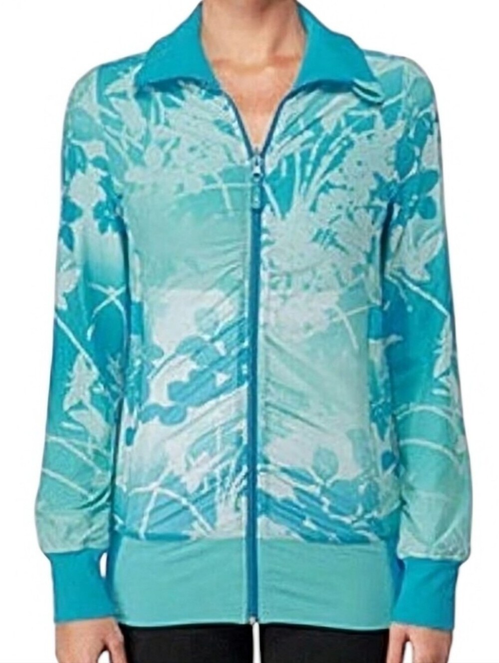 Lululemon Raja Jacket II Women 8 Blue Reversible Zip Up Luon Mesh Running